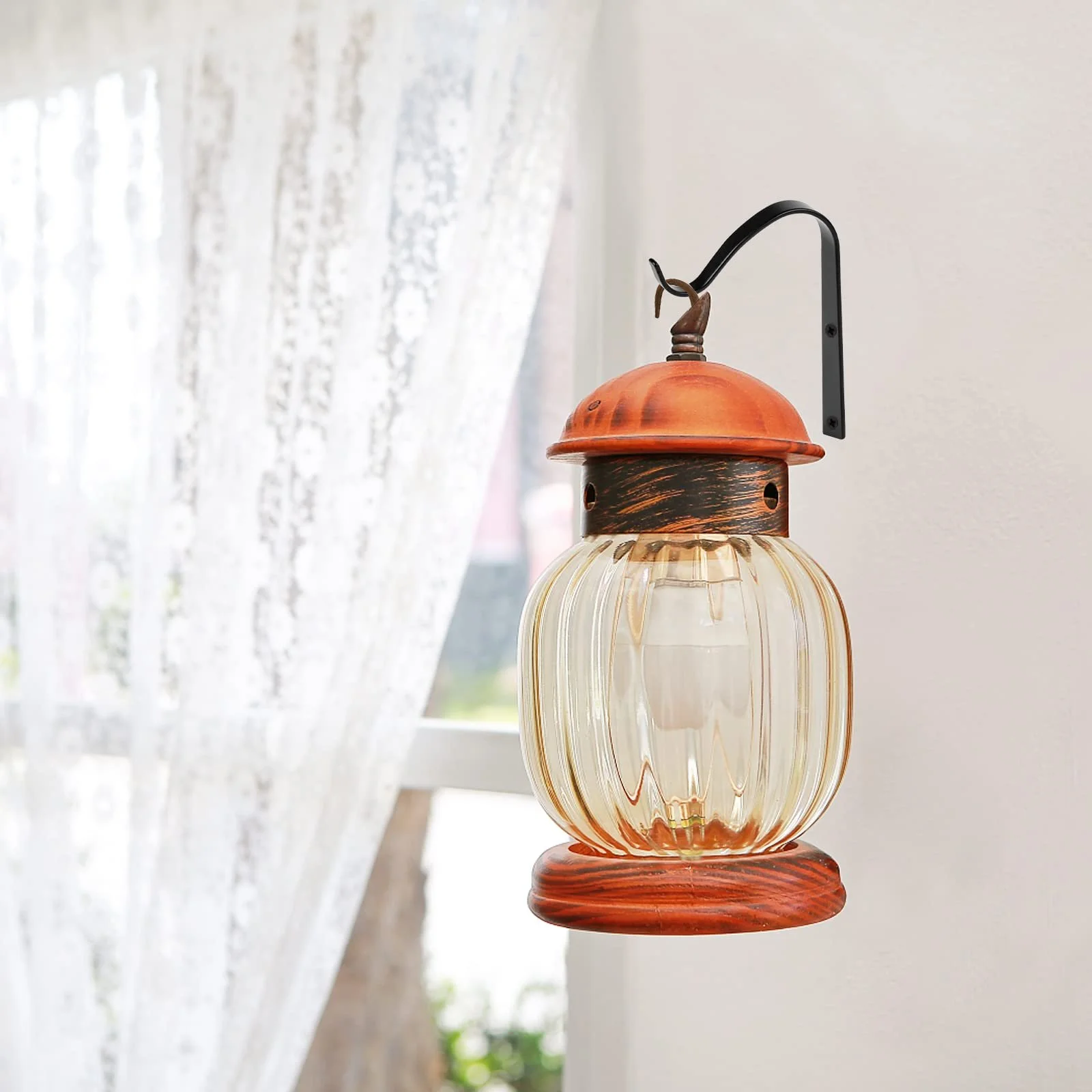 Тримачі для підвісних кошиків Набір із 4 штук Залізо 11 см Чорний, фото №4