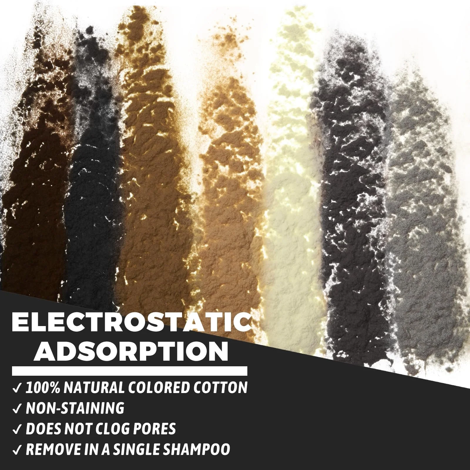 Пудра для волосся Scattered Hair для стоншеного волосся, натуральна невидима пудра для коренів (Чорний), фото №5