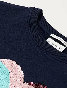 Толстовка TOM TAILOR для девочек с пайетками synthetic.ua - Фото 1