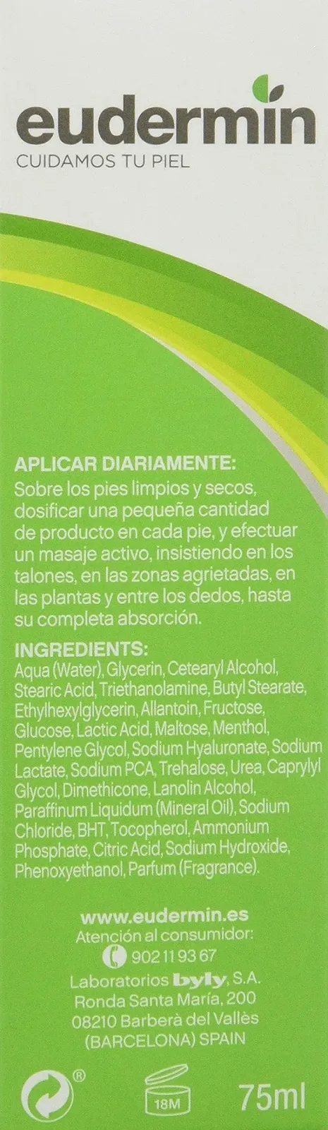 Восстанавливающий крем для ног Eudermin, 75 мл, фото №6