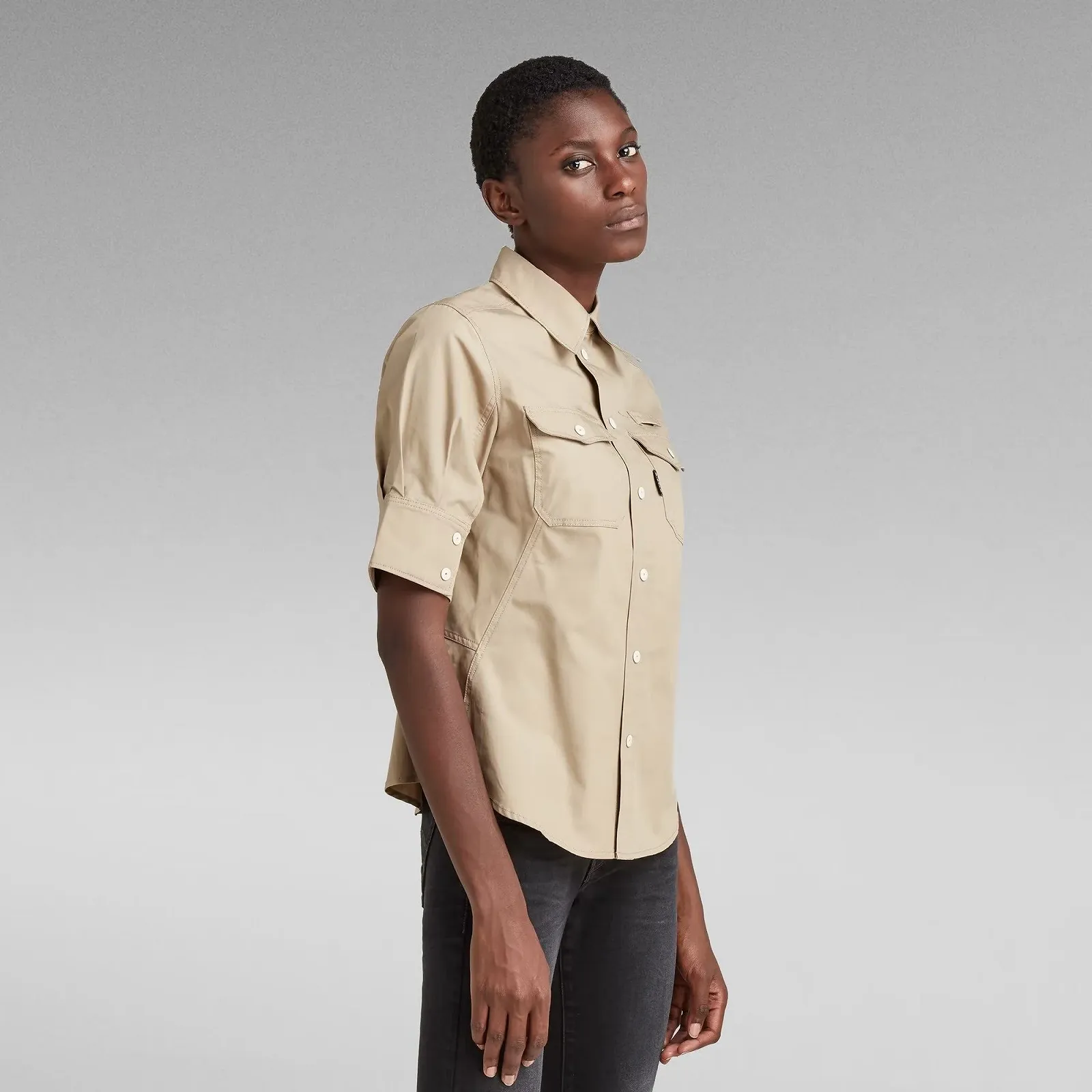 Женская рубашка G-Star RAW Officer Shirt Puff Sleeve - M, фото №2