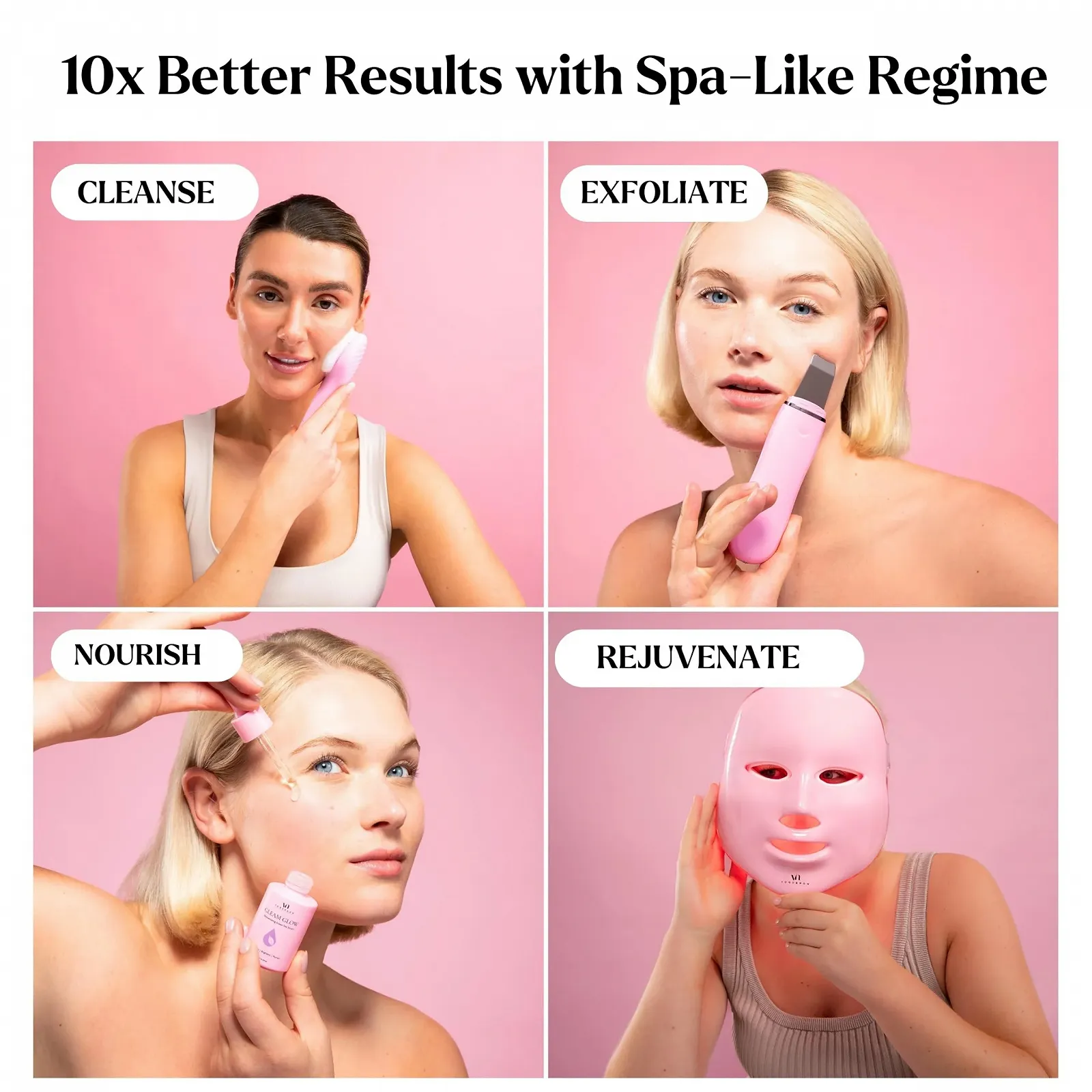 LED Маска для обличчя Premium з червоною світловою терапією Dermglo 1, фото №7