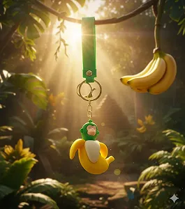 Брелок Chimpanzini Bananini, іграшка для ключів, рюкзака, сумки 6 см - Фото 1