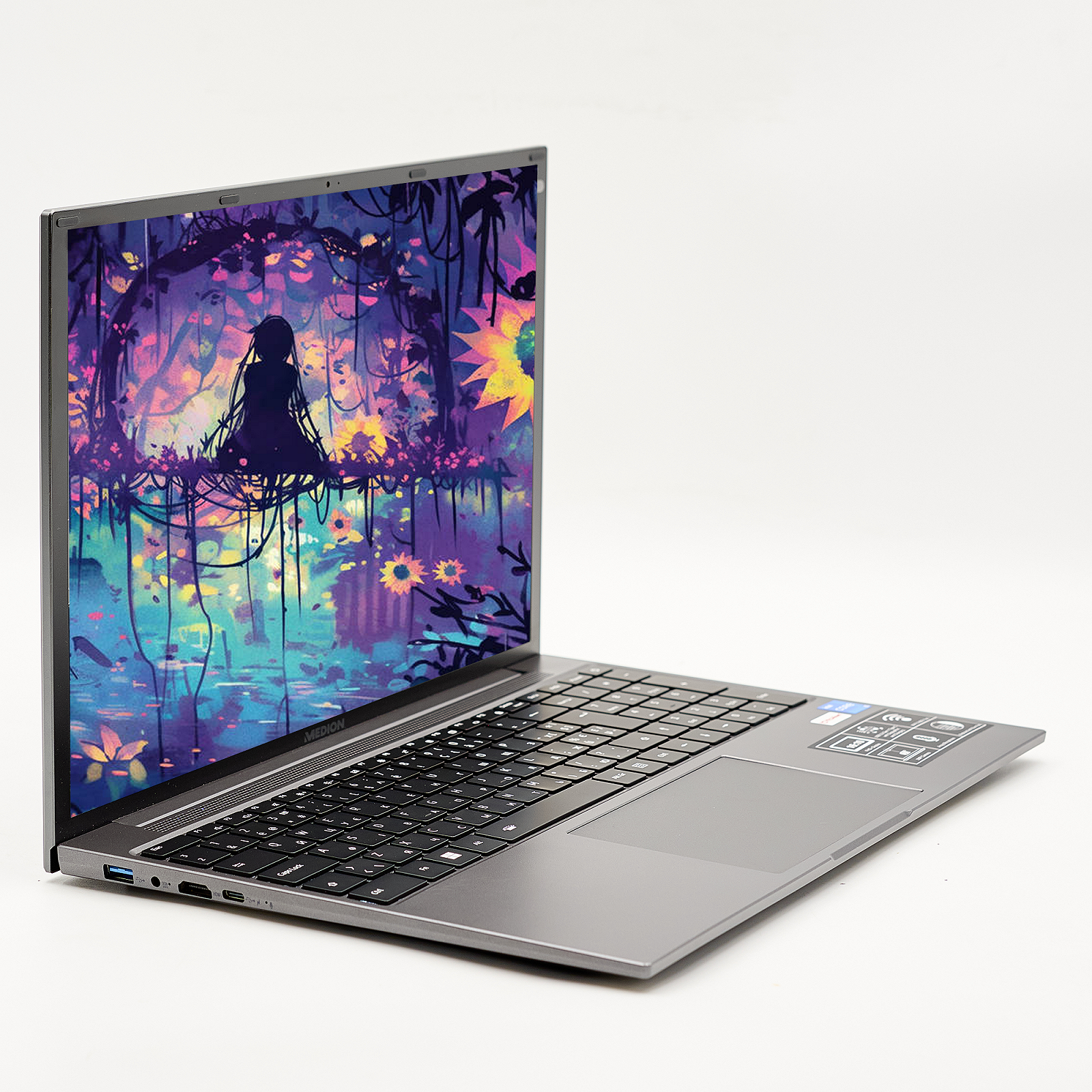 Ноутбук 16" Medion (Lenovo Group) Akoya E16423 Intel Core i5-1155G7 RAM 8 ГБ SSD 512 ГБ Iris Xe Graphics WUXGA Wi-Fi 5 Підсвітка клавіатури (4568), фото №4