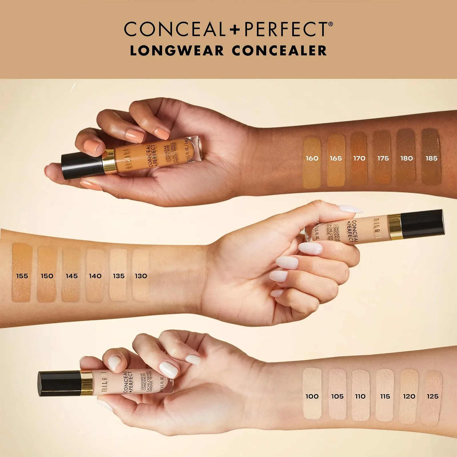 Консилер Milani Conceal + Perfect Longwear 5 г - 125 Світлий Натуральний, фото №4 Консилер Milani Conceal + Perfect Longwear 5 г - 125 Світлий Натуральний, фото №4
