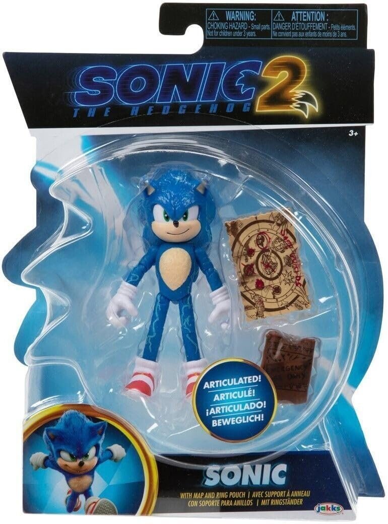 Рухома фігурка Sonic the Hedgehog 2 Сонік 10 см + картки з аксесуарами, фото №1