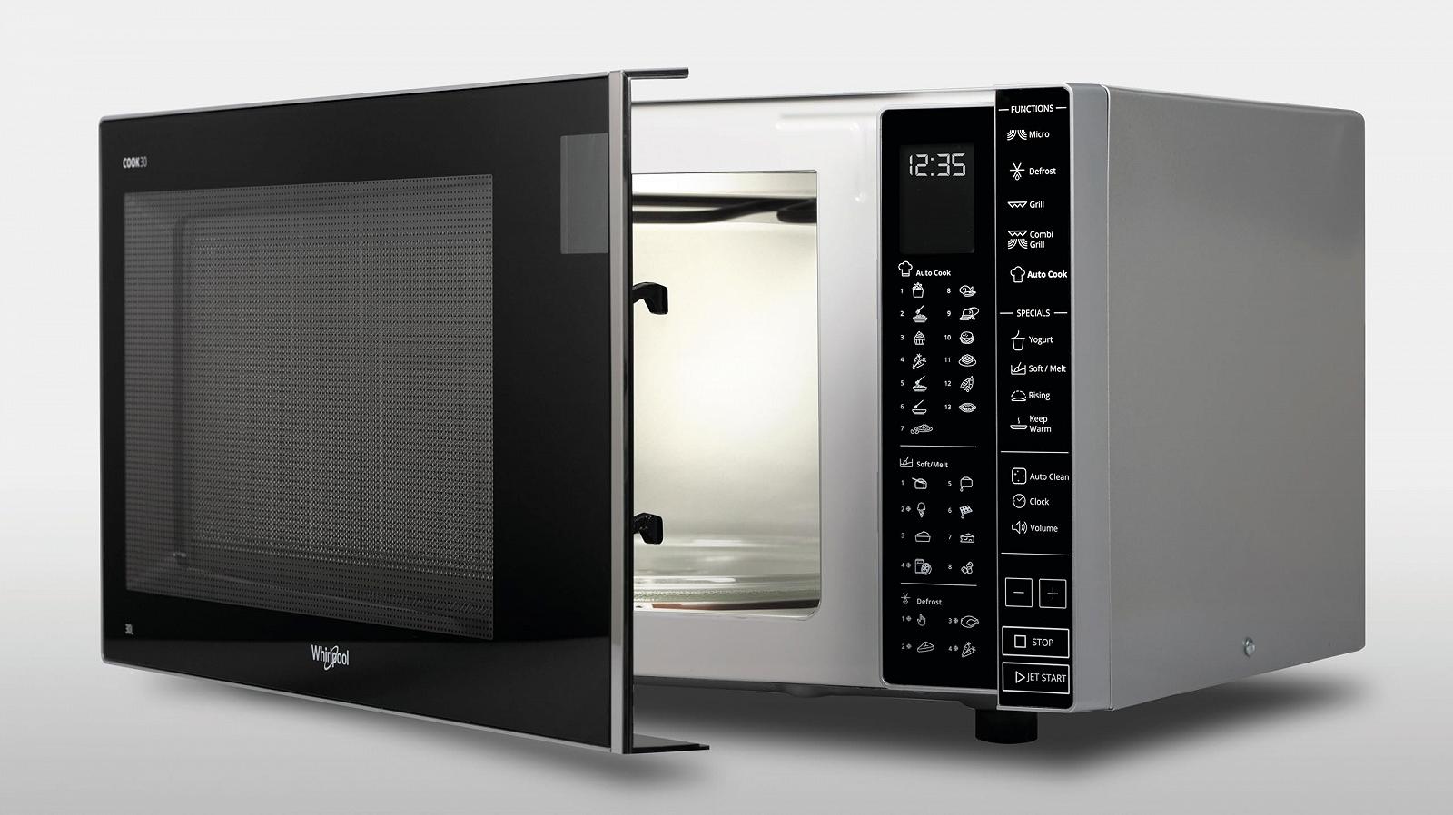 Настольная комбинированная микроволновая печь Whirlpool MWP 303 SB 30 л 900 Вт Серая, фото №4 Настольная комбинированная микроволновая печь Whirlpool MWP 303 SB 30 л 900 Вт Серая, фото №4