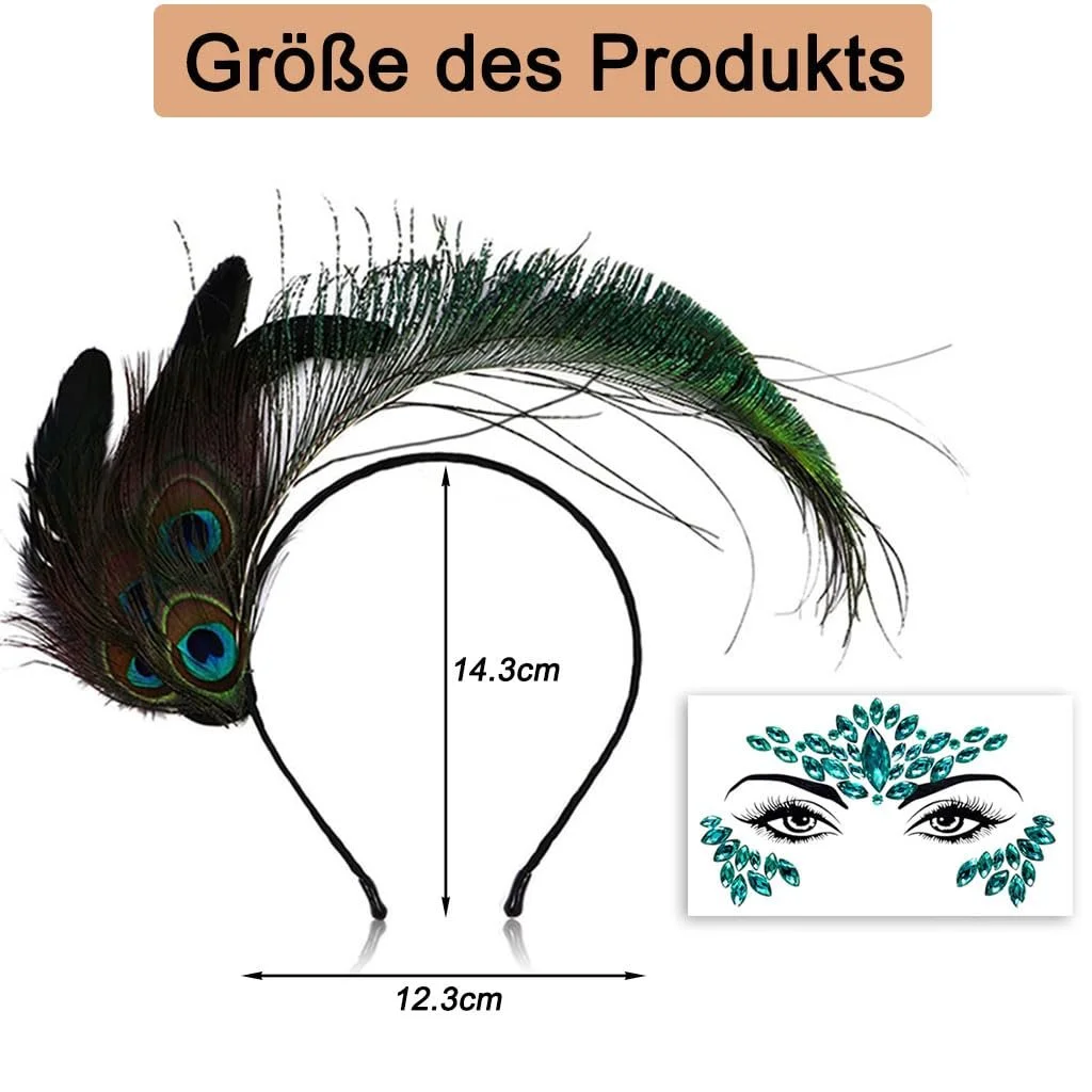 Обруч для волосся з пір'ям Carnival, фото №3