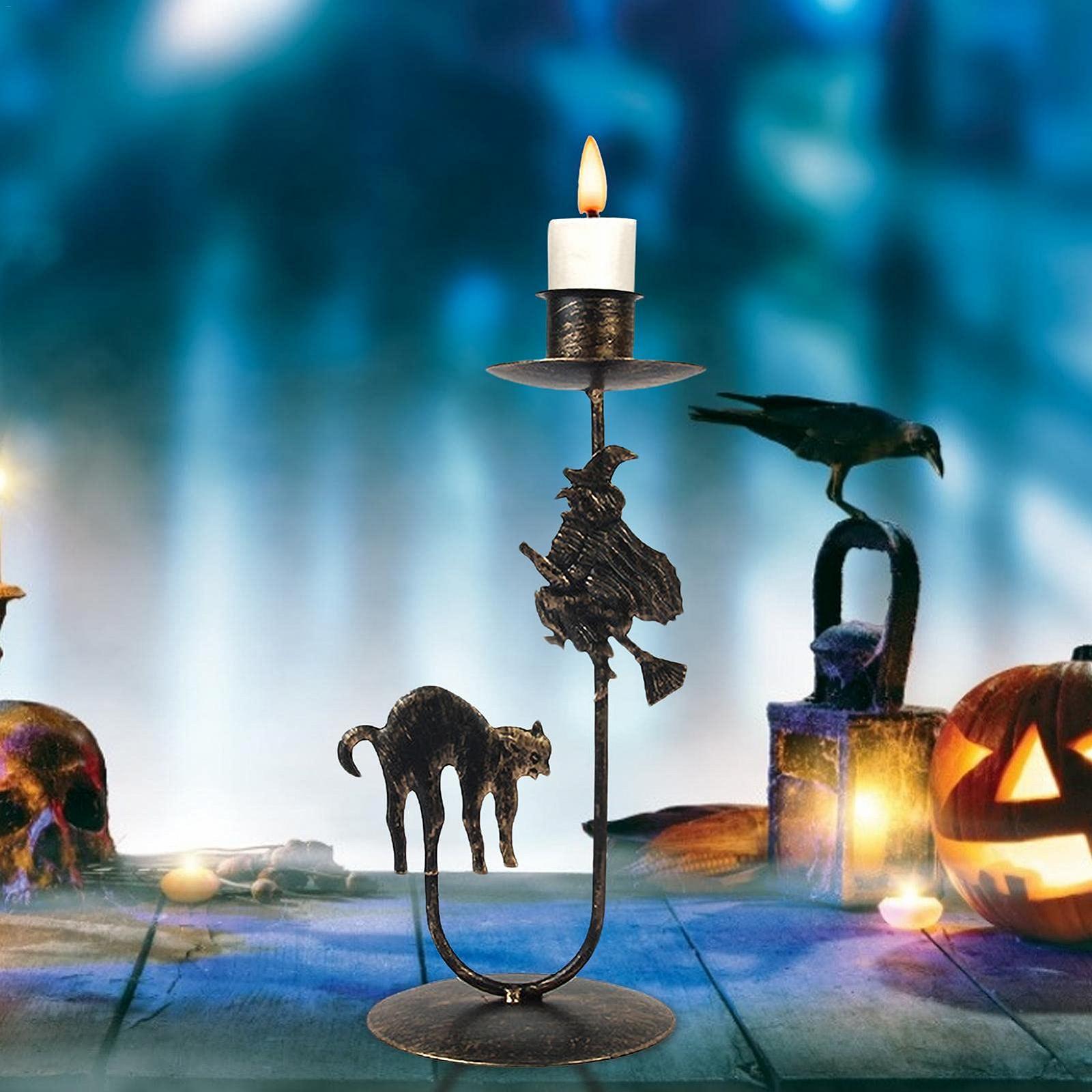 Подсвечник EUBEISAQI Skull Bat Retro Candle Holder для Хэллоуина Рождества столовая декорация, фото №5