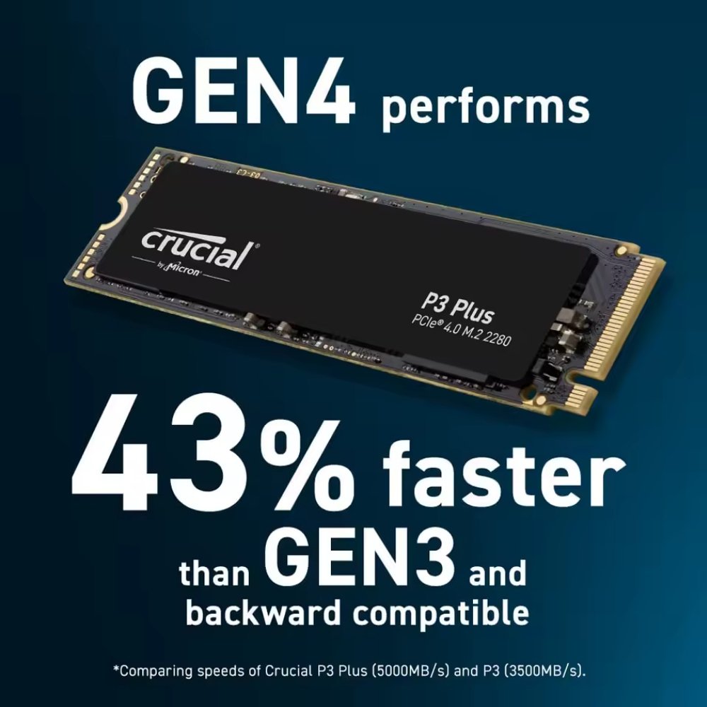 SSD накопичувач Crucial P3 PLUS 2TB QLC NAND M.2 NVMe 2280, фото №12