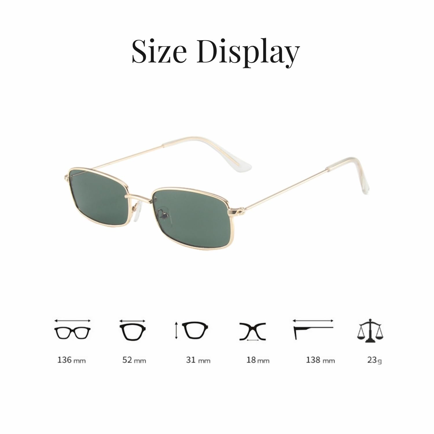 Сонцезахисні окуляри Retro Rectangular OSAGAMA Металева оправа, фото №5