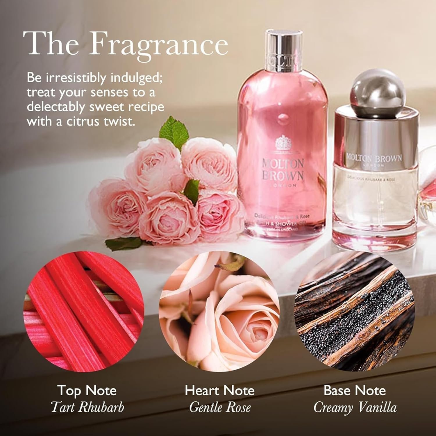 Гель для душа Molton Brown Delicious Rhubarb & Rose запасной блок 400 мл, фото №3