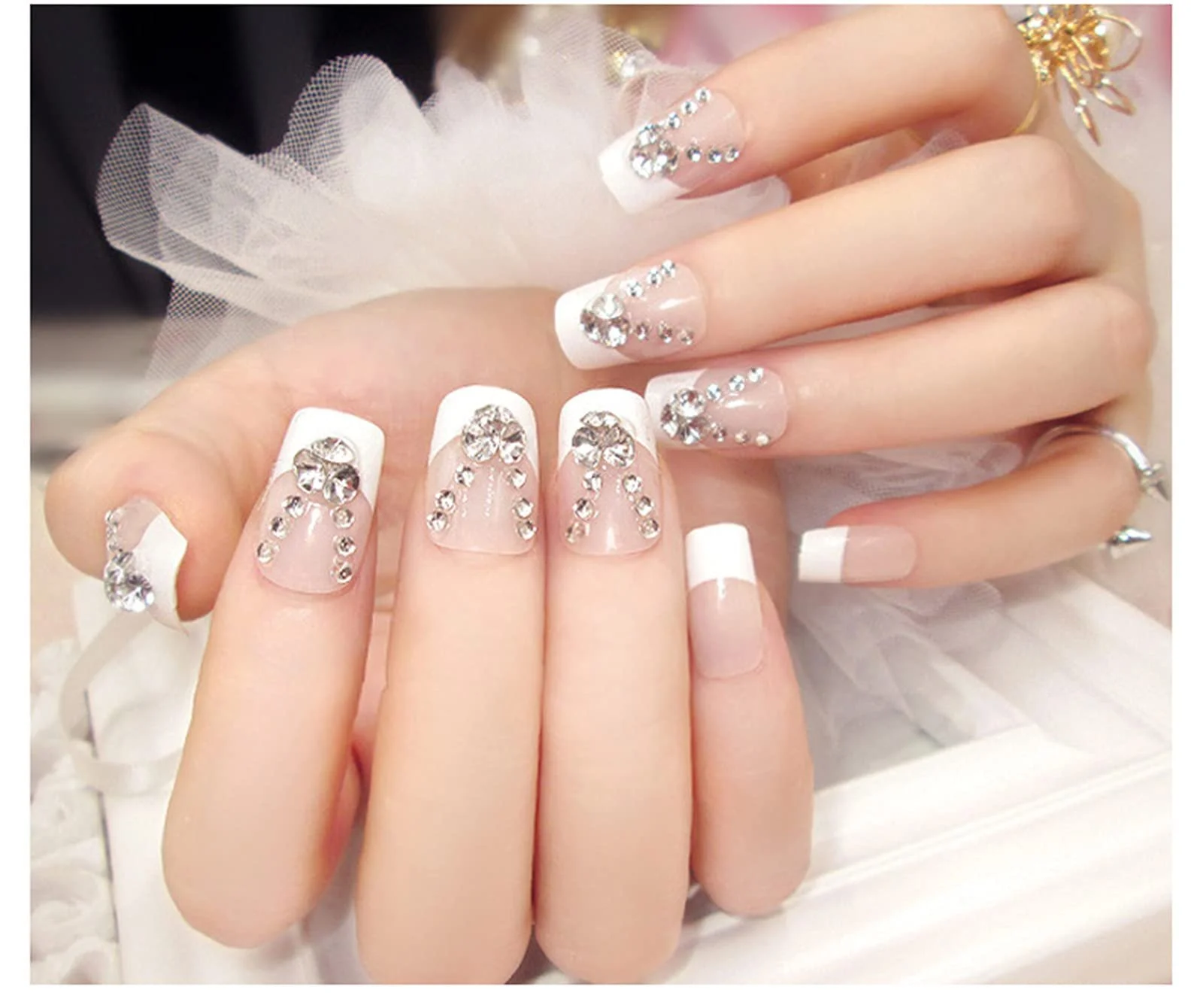 Стрази для нігтів Круглі Кристалічні Різних Розмірів (4000 шт.), фото №5