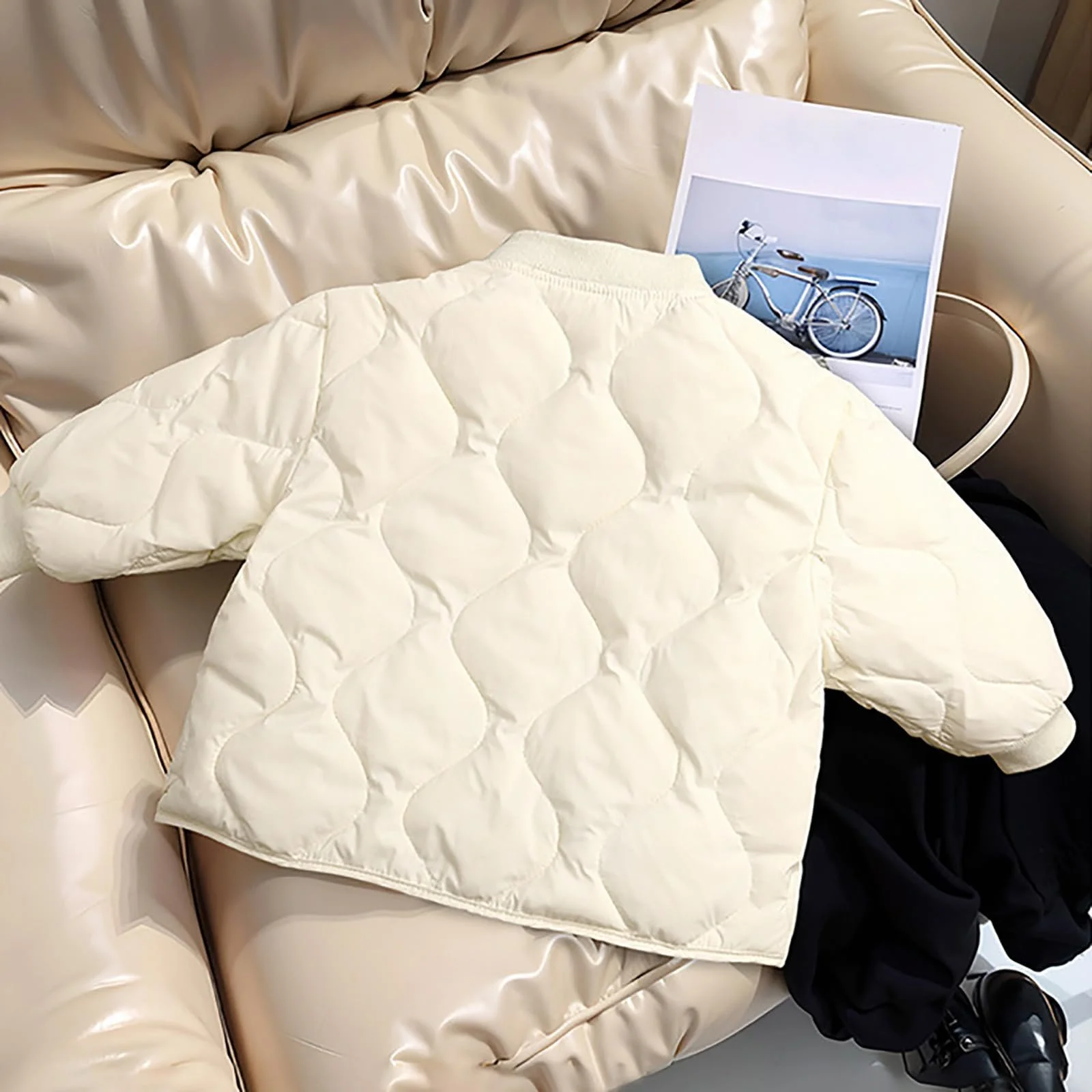 Зимняя куртка для девочек, теплая, пуховая куртка, детская, для мальчиков, переходная куртка, легкое зимнее пальто, элегантная осенняя куртка, термокуртка с капюшоном, зимние детские куртки, куртка для улицы, однотонная, фото №2