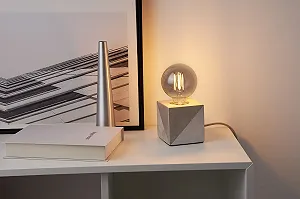 Настільна лампа Pauleen Silver Jewel 48196 Бетон E27 Срібляста synthetic.ua - Фото 1