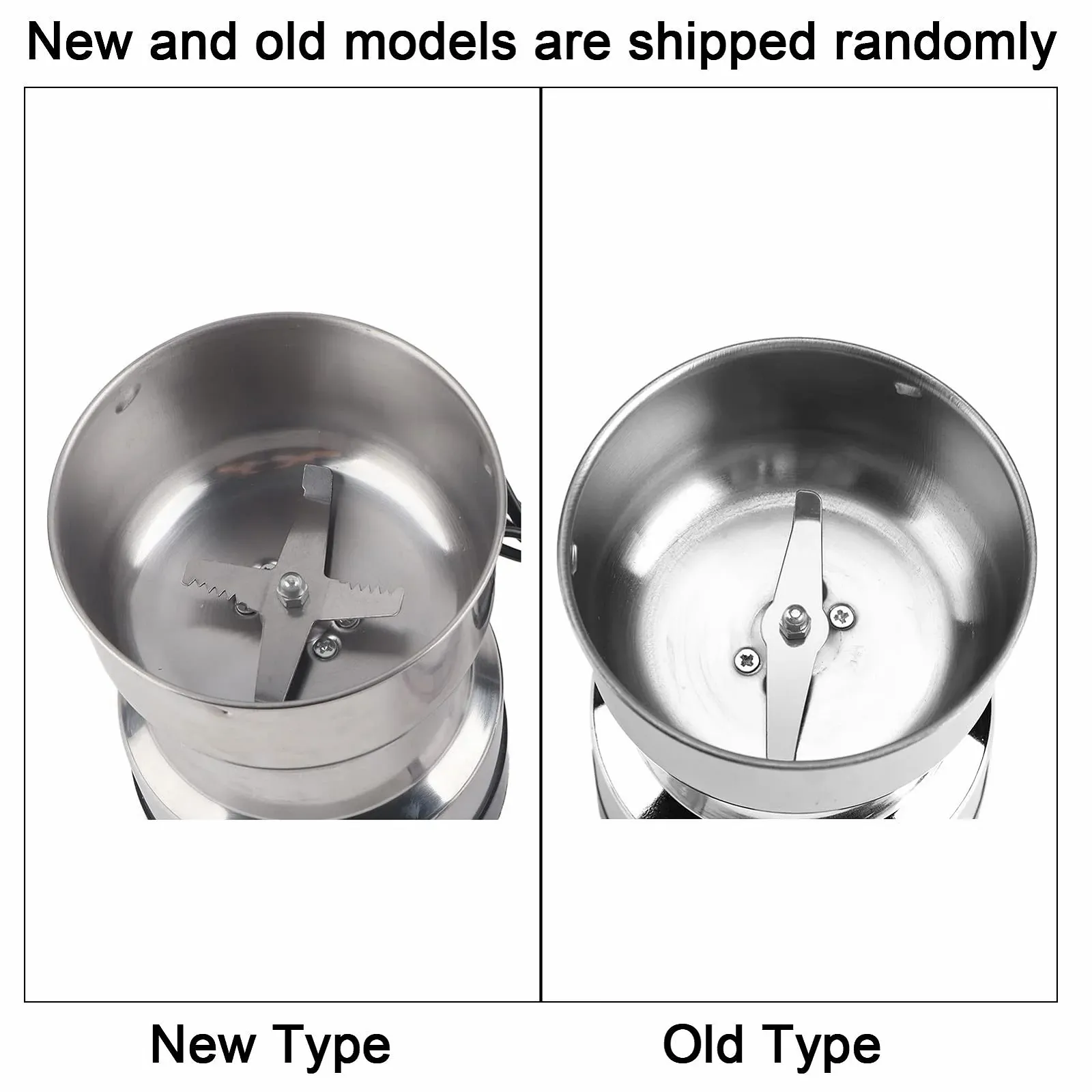 Електрична кавомолка з лезами з нержавіючої сталі для кавових зерен, горіхів, спецій, зернових культур, 100-200 Вт, фото №6