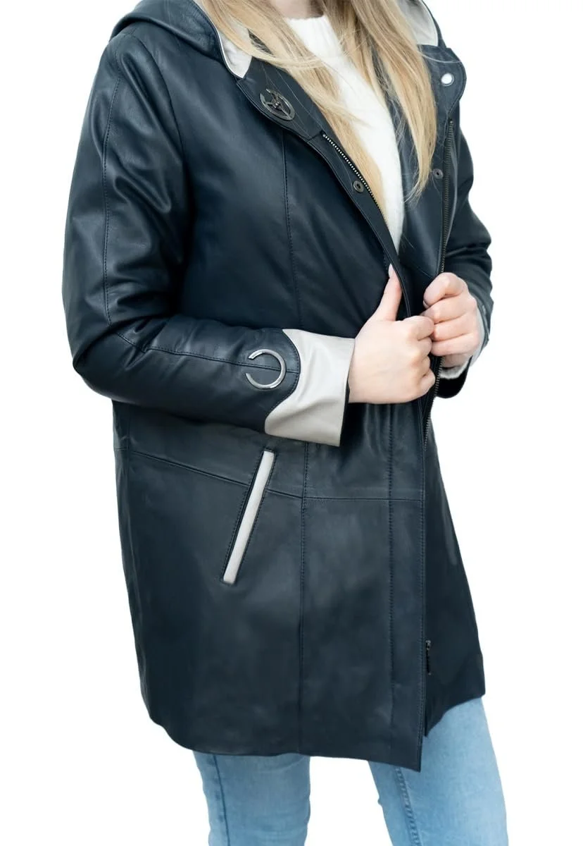 Кожаное пальто AMY Женское, фото №9