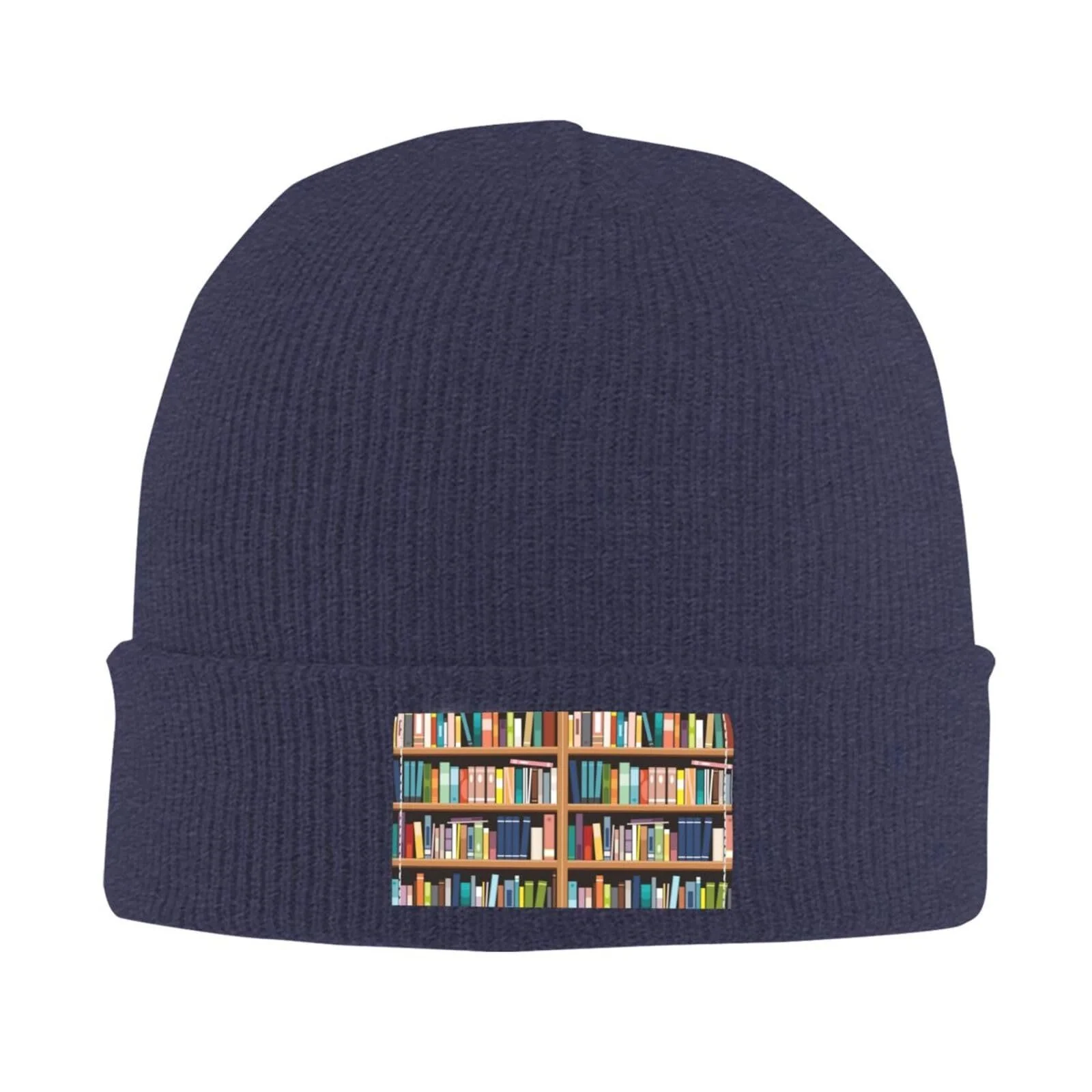 Шапка JBYJBX Skullies Beanies Library Bookshelf Print Осенняя Зимняя Повседневная Лыжная Вязаная, фото №2
