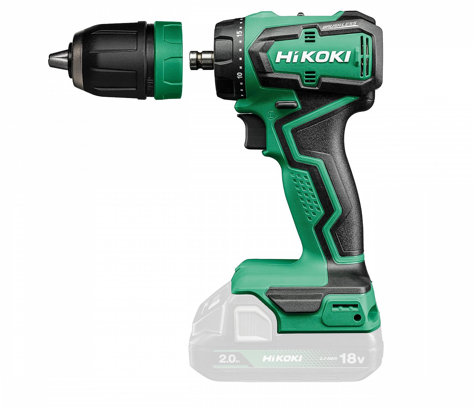 Аккумуляторная дрель HiKOKI DS18DD 18 В Li-Ion Фиксированный крутящий момент 55 Нм Скорость холостого хода 2-я передача 0-1700 мин⁻¹ Диапазон зажима патрона 1.5-13 мм В коробке без батареи зарядного устройства, фото №1 Аккумуляторная дрель HiKOKI DS18DD 18 В Li-Ion Фиксированный крутящий момент 55 Нм Скорость холостого хода 2-я передача 0-1700 мин⁻¹ Диапазон зажима патрона 1.5-13 мм В коробке без батареи зарядного устройства, фото №1