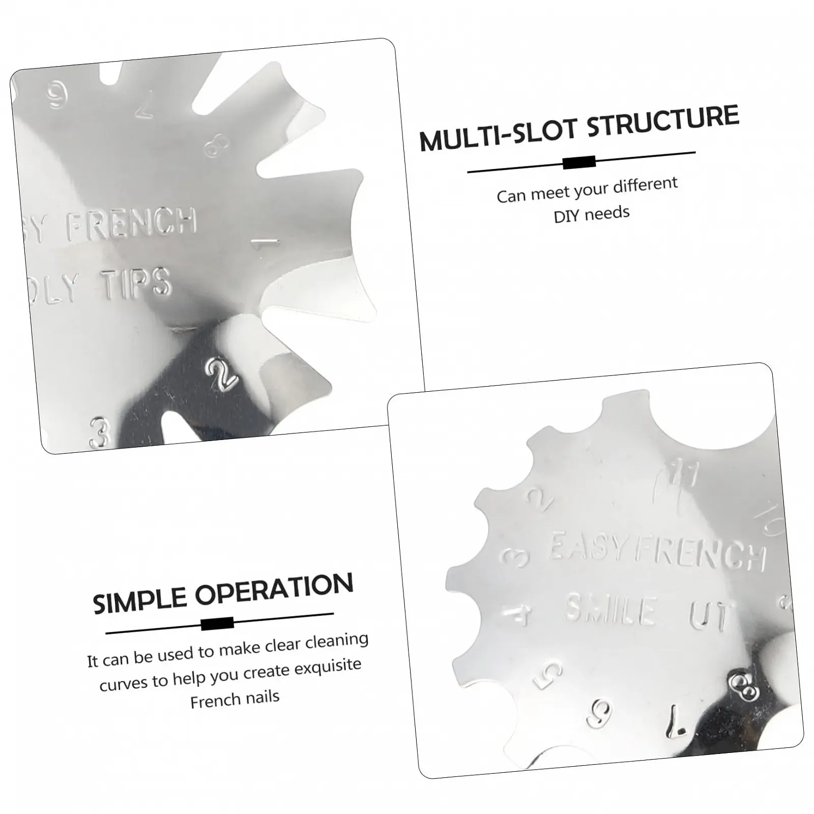 Набор для маникюра PACKOVE 7 шт. Металлические шаблоны для ногтей Серебристый, фото №9 Набор для маникюра PACKOVE 7 шт. Металлические шаблоны для ногтей Серебристый, фото №9