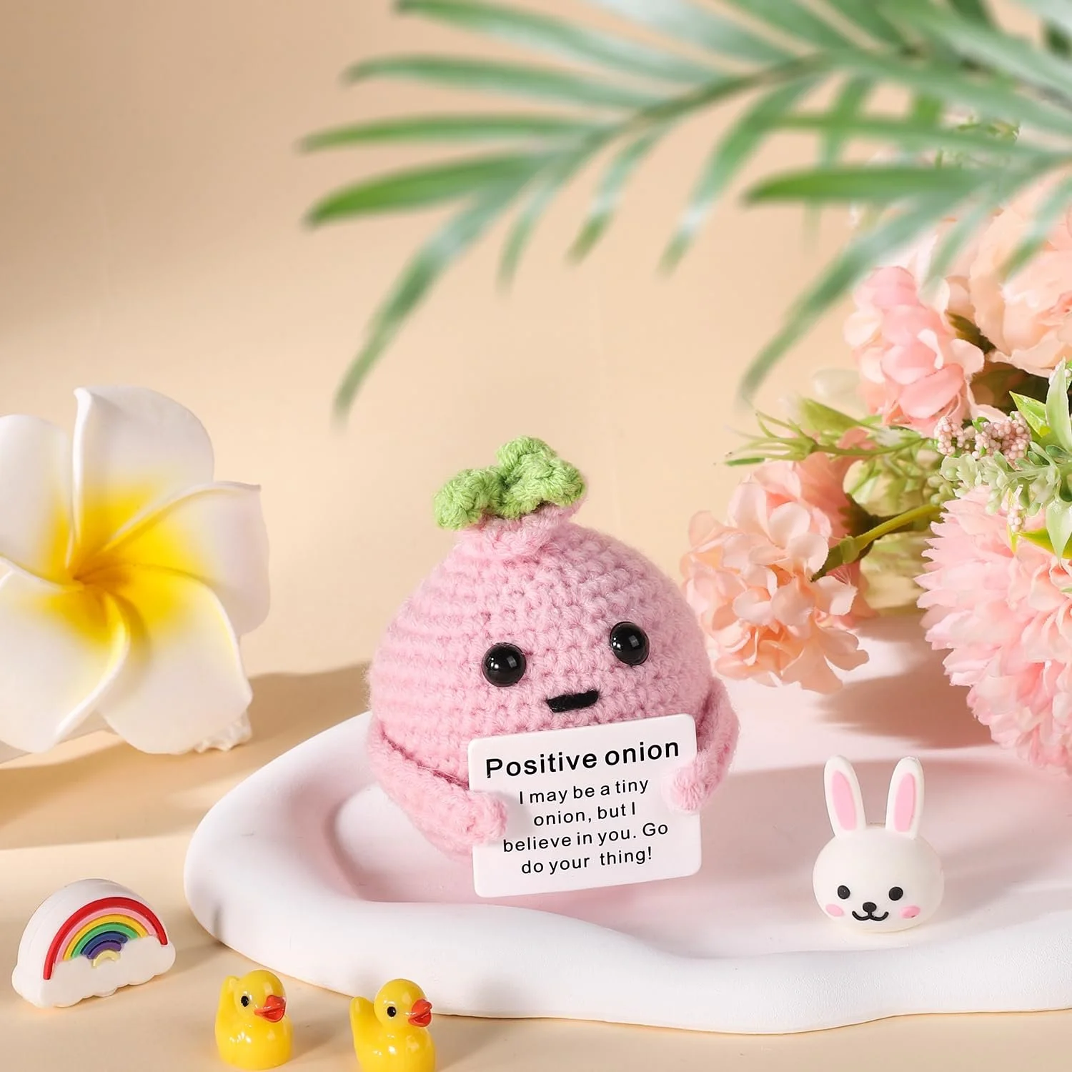 Игрушка NQEUEPN Funny Positive Onion вязаная, фото №3