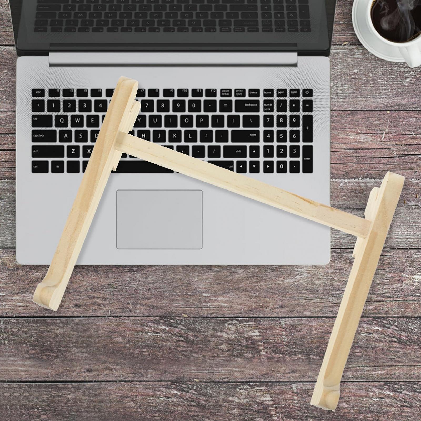 Підставка для ноутбука дерев'яна TEHAUX Ергономічна для комп'ютера для охолодження для офісу та дому, фото №9