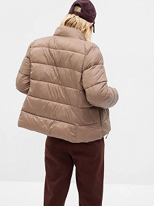 Куртка GAP LIGHTWEIGHT LOGO PUFFER JACKET XS Бежевый synthetic.ua - Фото 1