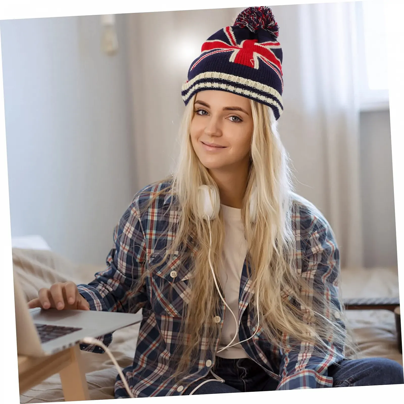 Вязаная шапка PACKOVE из акрилового волокна, фото №5