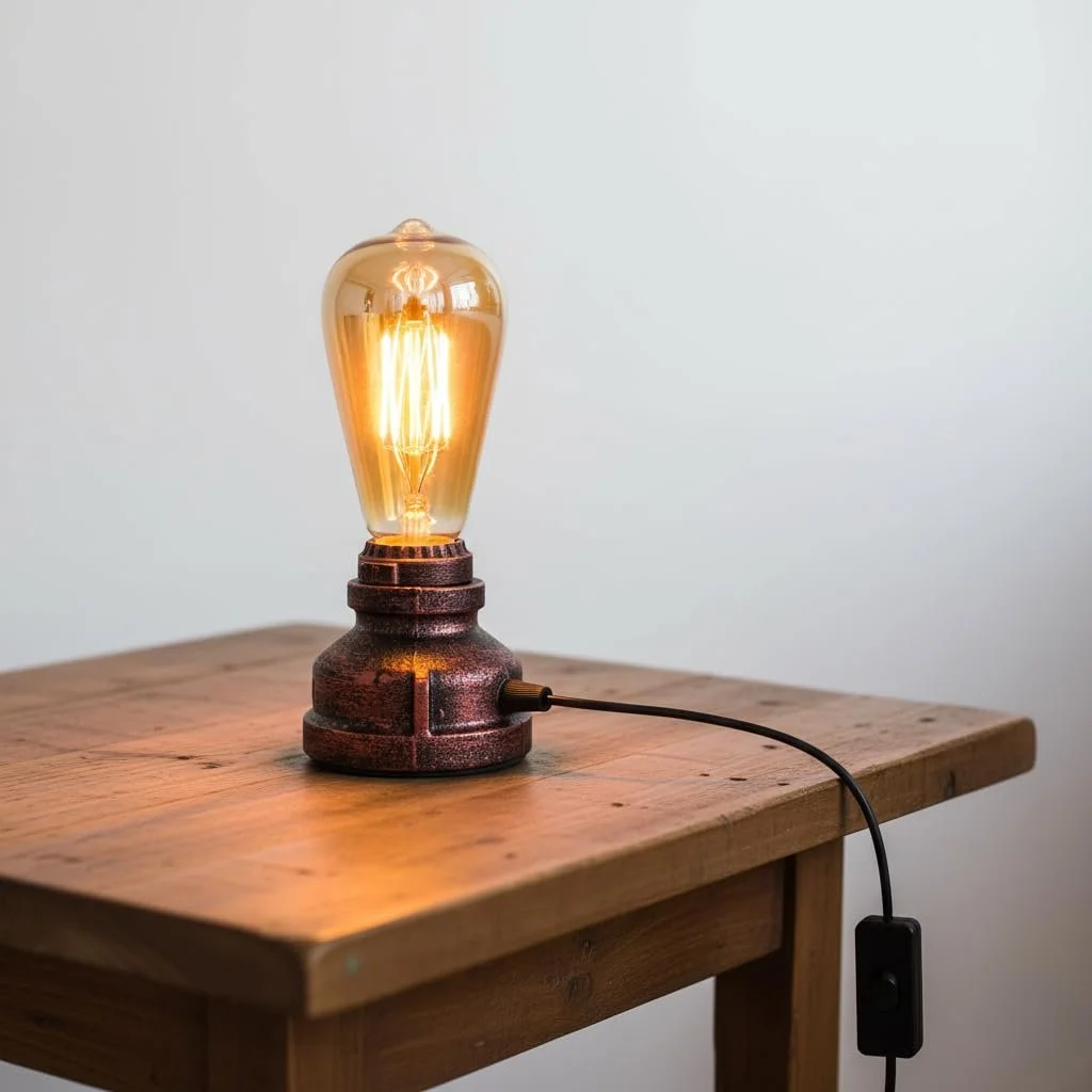 Настільна лампа DC Voltage Water Pipe Steam Punk Метал Латунь, фото №3