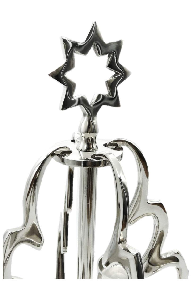 Ялинка з металу 4 підсвічники для чайних свічок 36 см, фото №6