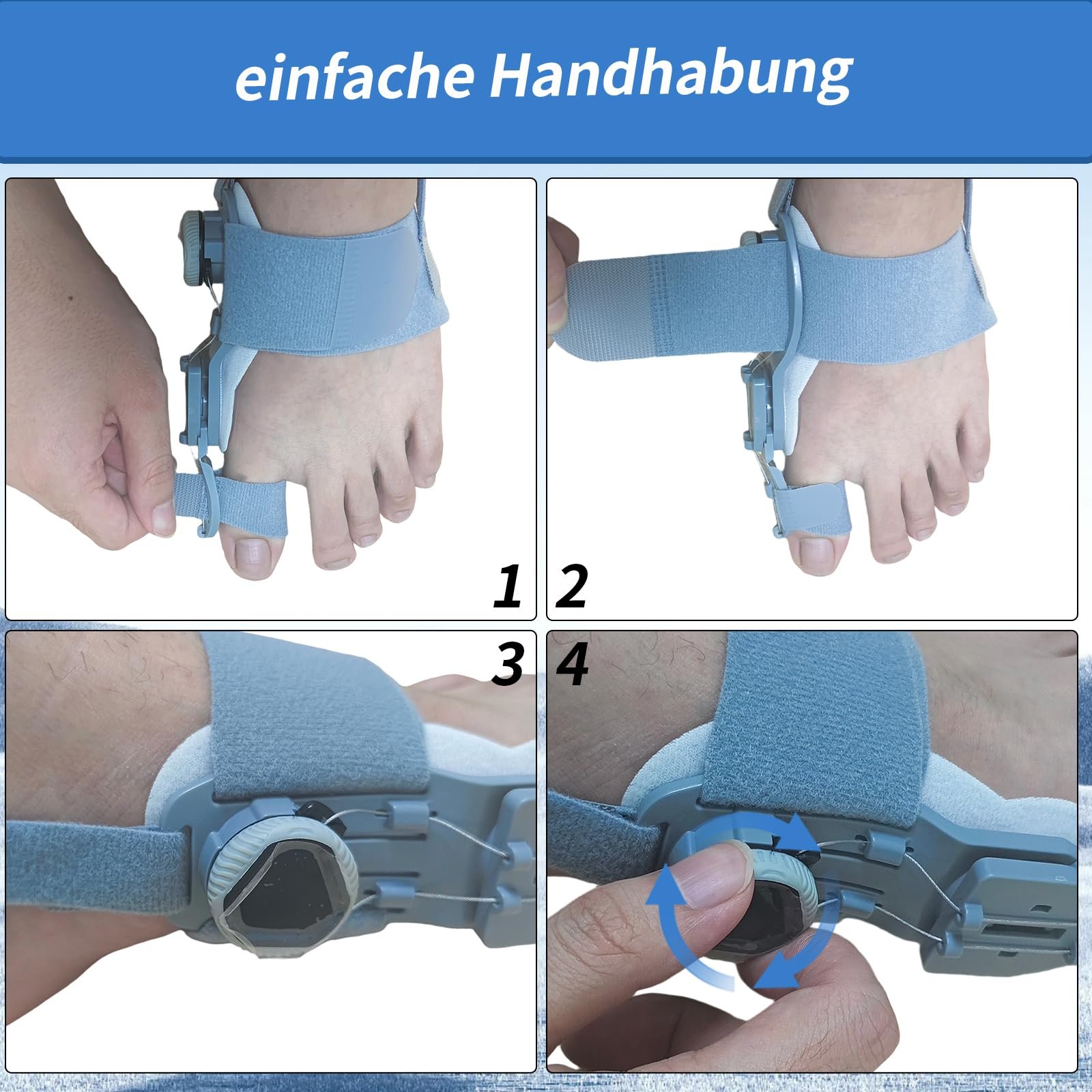 Шина для корекції Hallux Valgus, шина для Hallux Valgus, коректор великого пальця стопи, фото №8