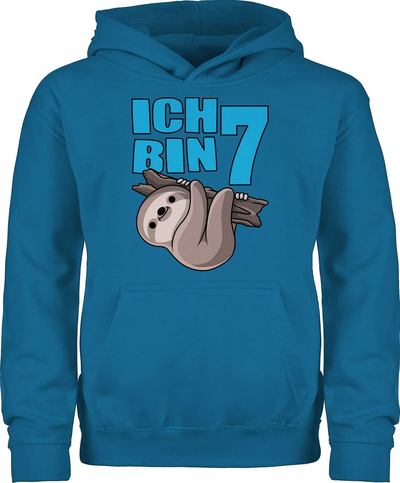 Дитяча Толстовка Shirtracer 7th Birthday Ich Bin Sieben mit Sloth, блакитна, фото №1