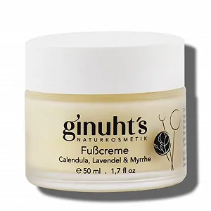 Крем для ног ginuht's Naturkosmetik органический увлажняющий противогрибковый с календулой и лавандой - Фото 1