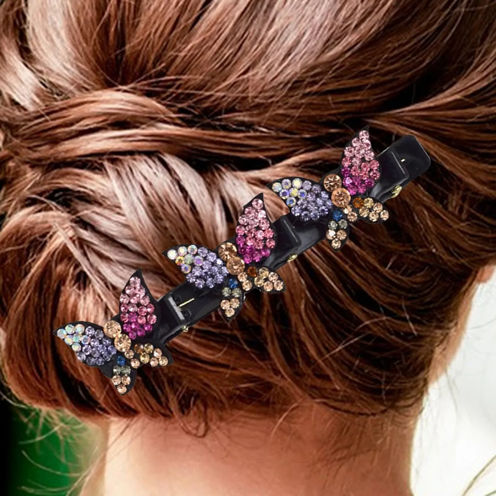 Заколки для волос 4 шт. со стразами, клипсы "Утиный клюв", аксессуары для причесок, фото №3 Заколки для волос 4 шт. со стразами, клипсы "Утиный клюв", аксессуары для причесок, фото №3