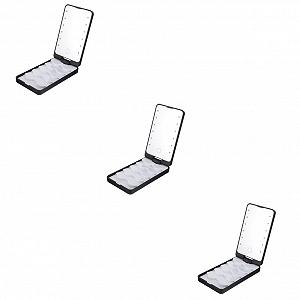 Набор Ioni 3-х коробок для хранения макияжа держатель для ресниц LED кейс для макияжа упаковка для накладных ресниц - Фото 1