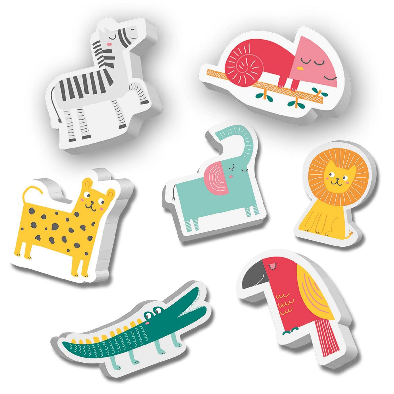 Набор игрушек для ванны SES Creative Серии Safari: лев, слон (14 игрушек), фото №2