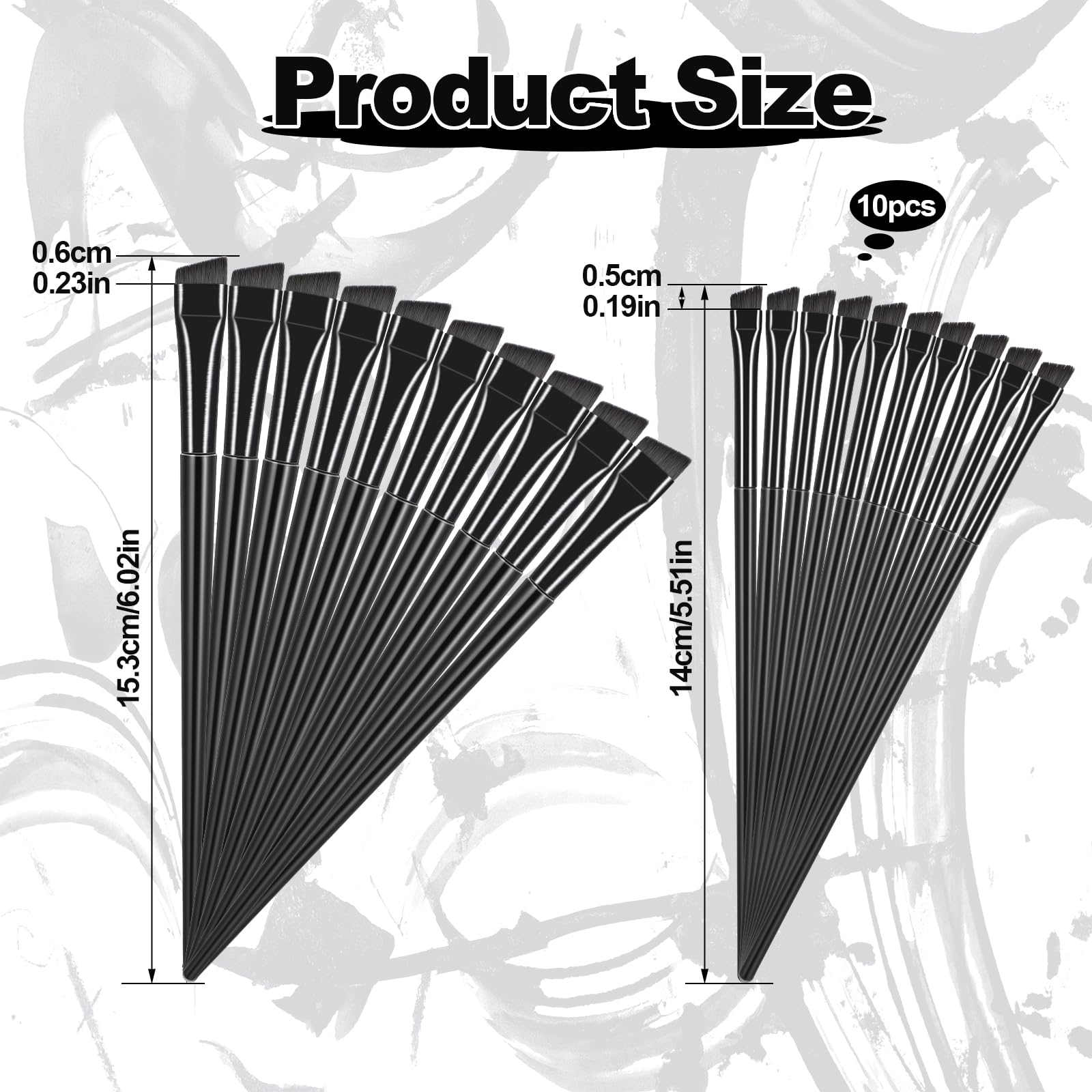 Набір JIEYAO 20 шт. кутові пензлі для брів Ультратонкі, фото №3