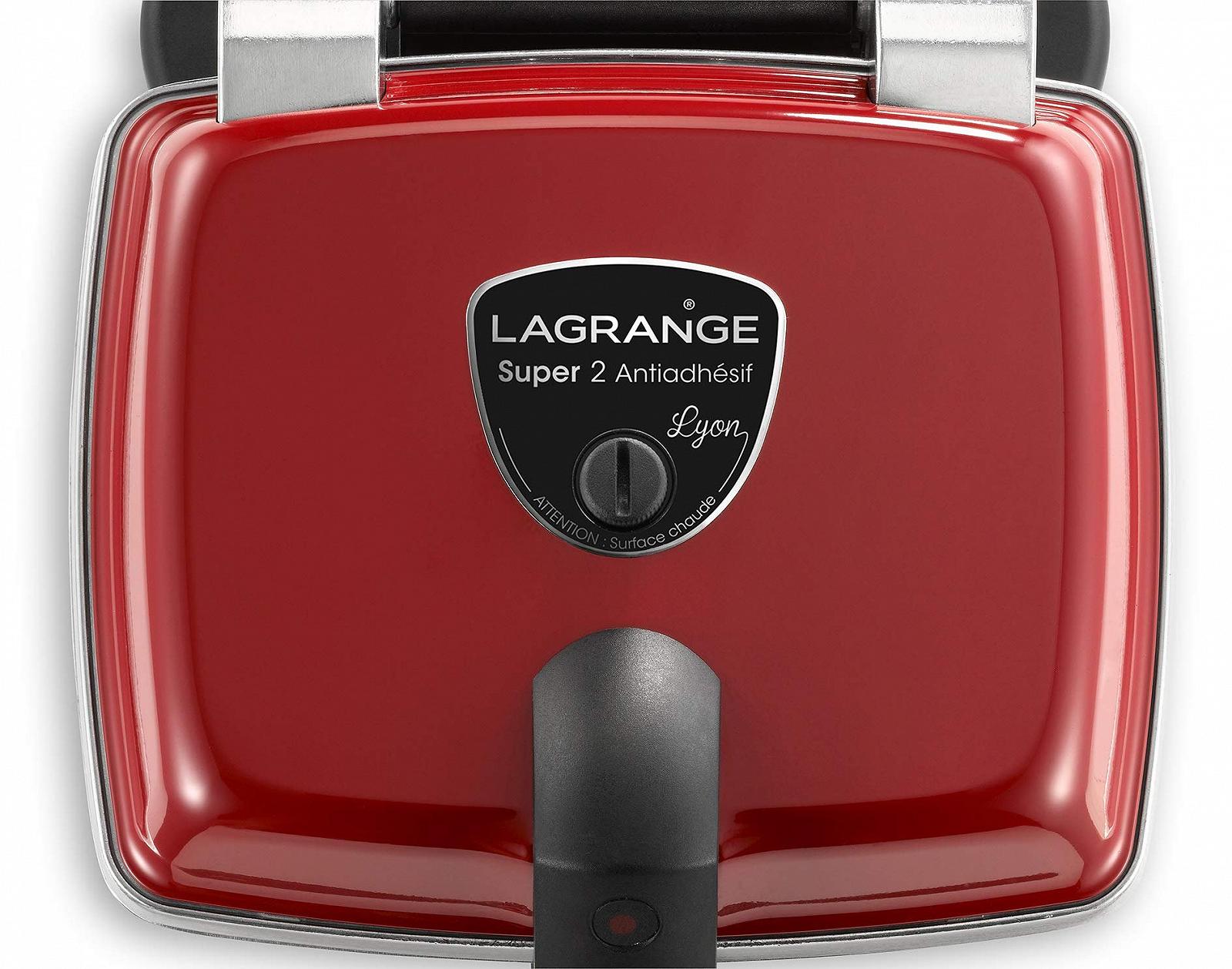 Вафельница LAGRANGE Super 2, антипригарная, красная (вафельные пластины + сэндвич), фото №5