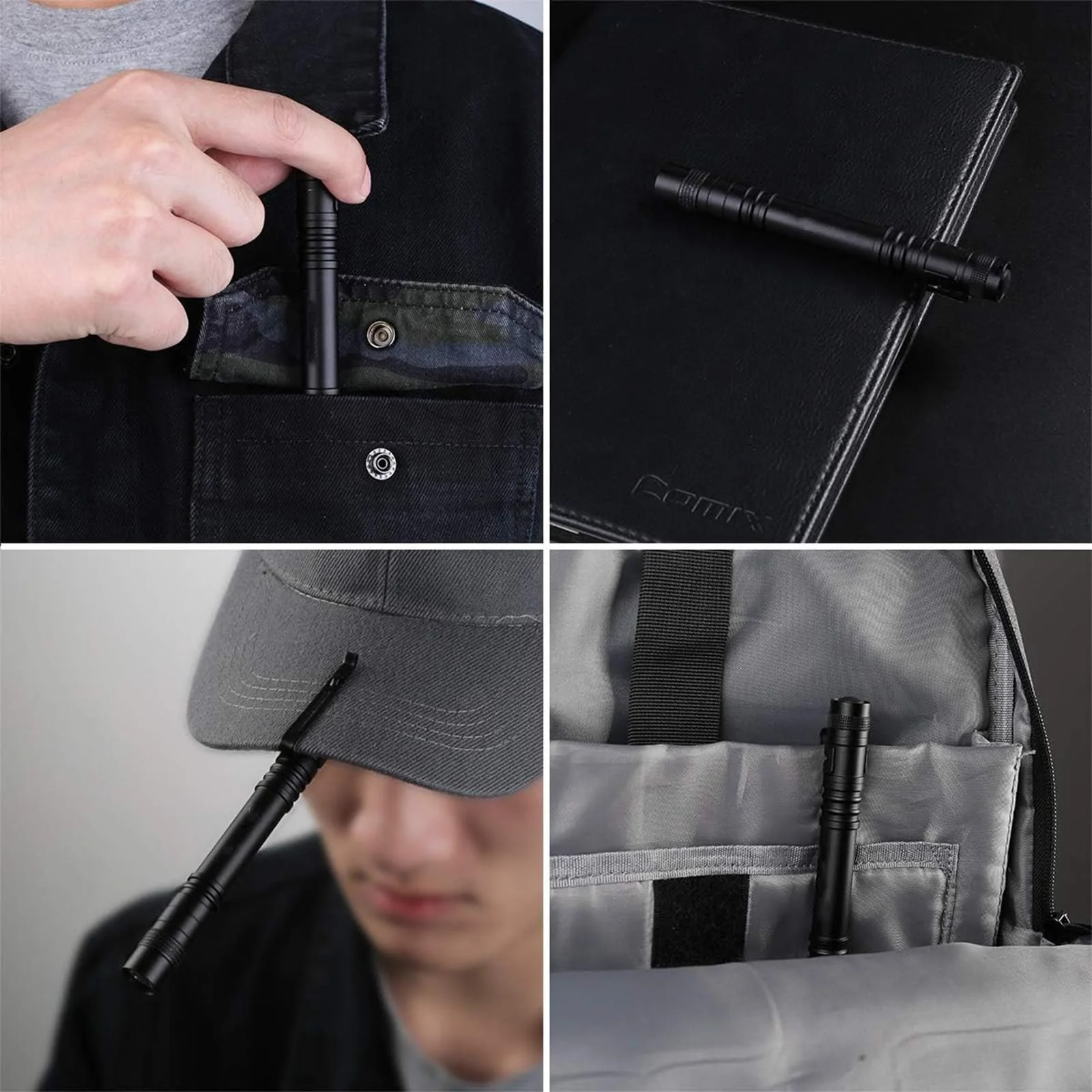 Фонарик MODOAO Pocket Pen, 20 шт, Мини LED, Супер маленький, с карманным зажимом, фото №5