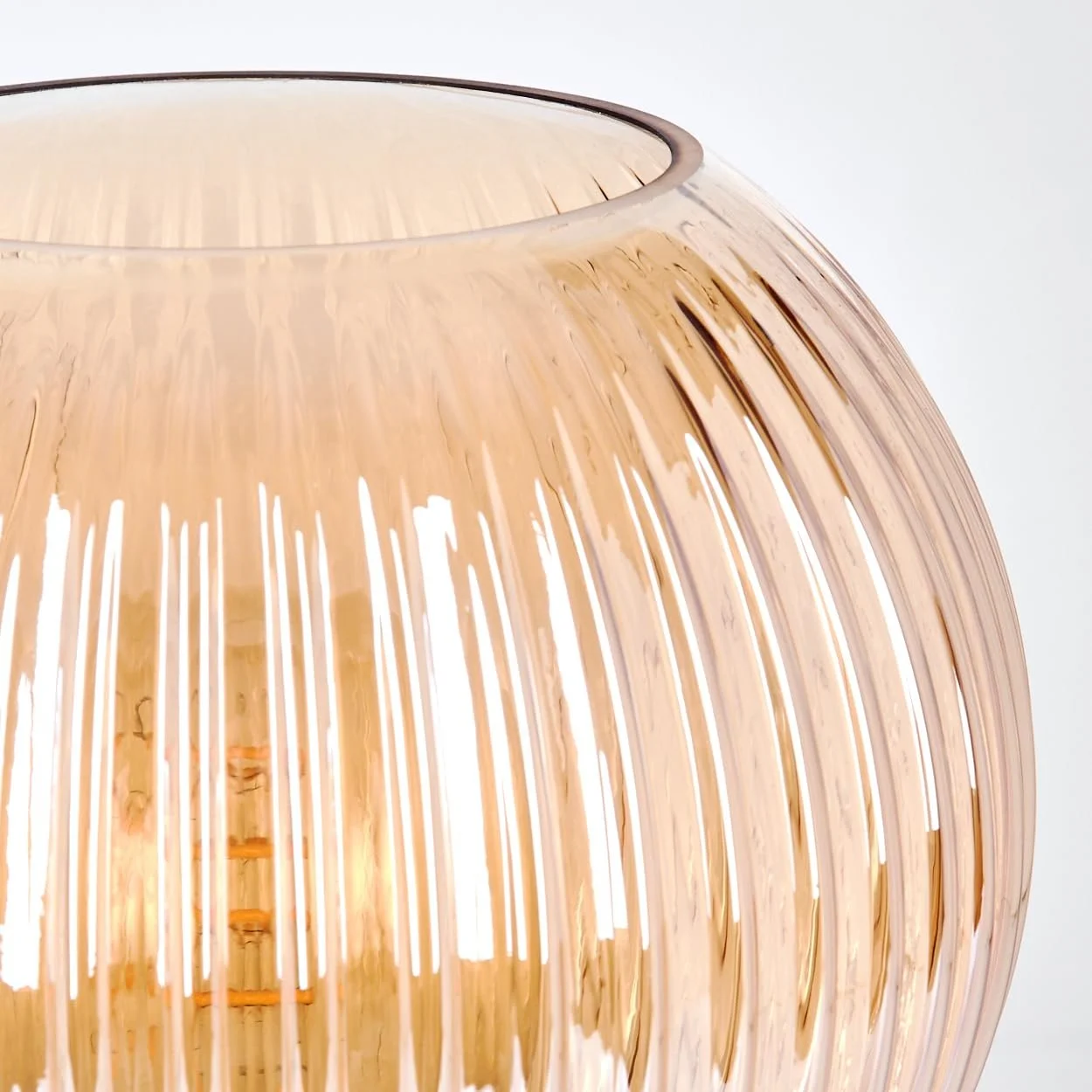 Настільна лампа HOFSTEIN Koyoto E27 20 см Чорний/Бурштиновий, фото №3