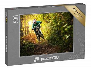 Пазл puzzleYOU Sports Jigsaw Puzzle Collection Горные велосипедисты в осеннем лесу 500 элементов - Фото 1