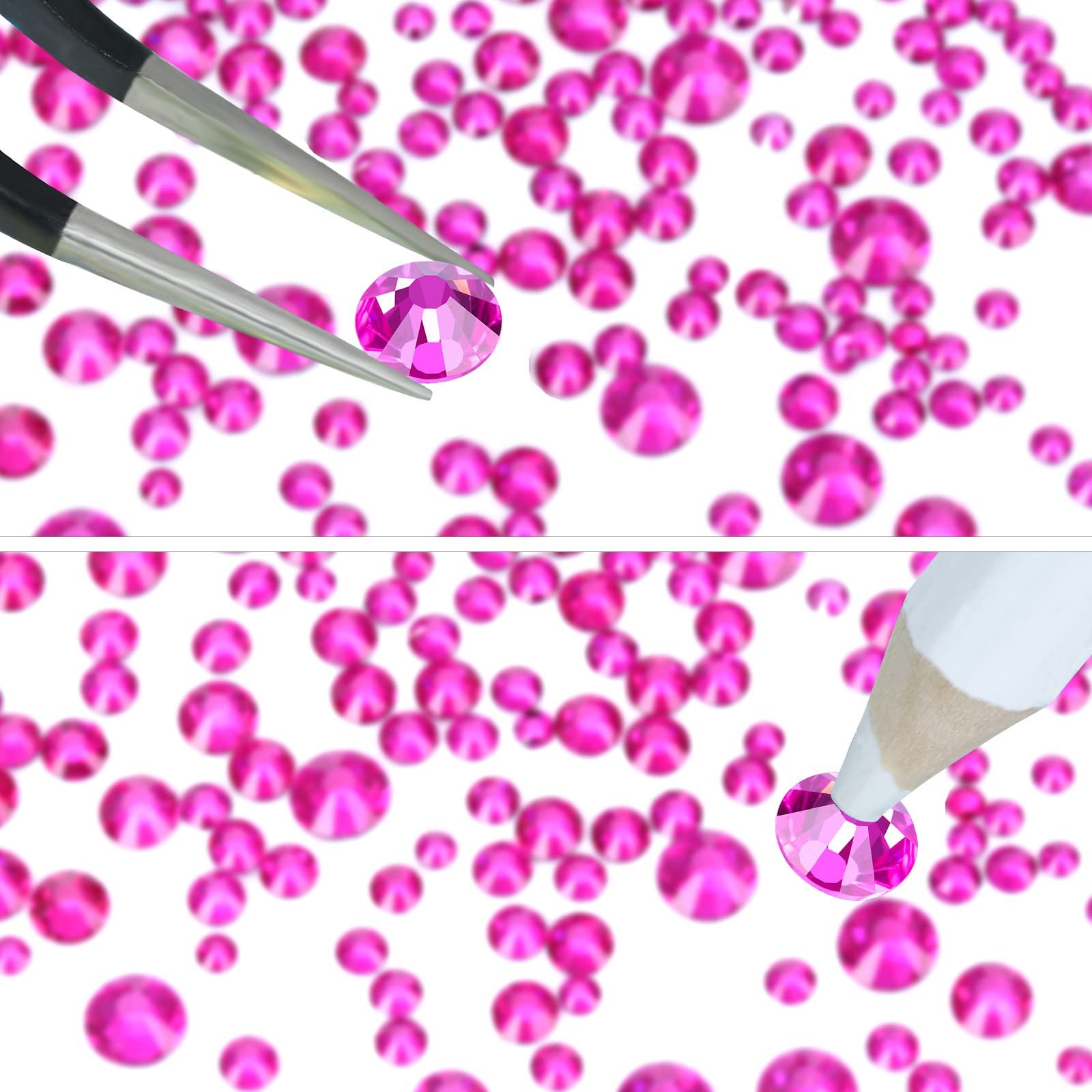 Стразы Персиковые Плоские 6 Размеров 4240 шт, фото №6