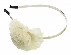 Обруч Цветок большая аппликация Светло-желтый - Фото 1