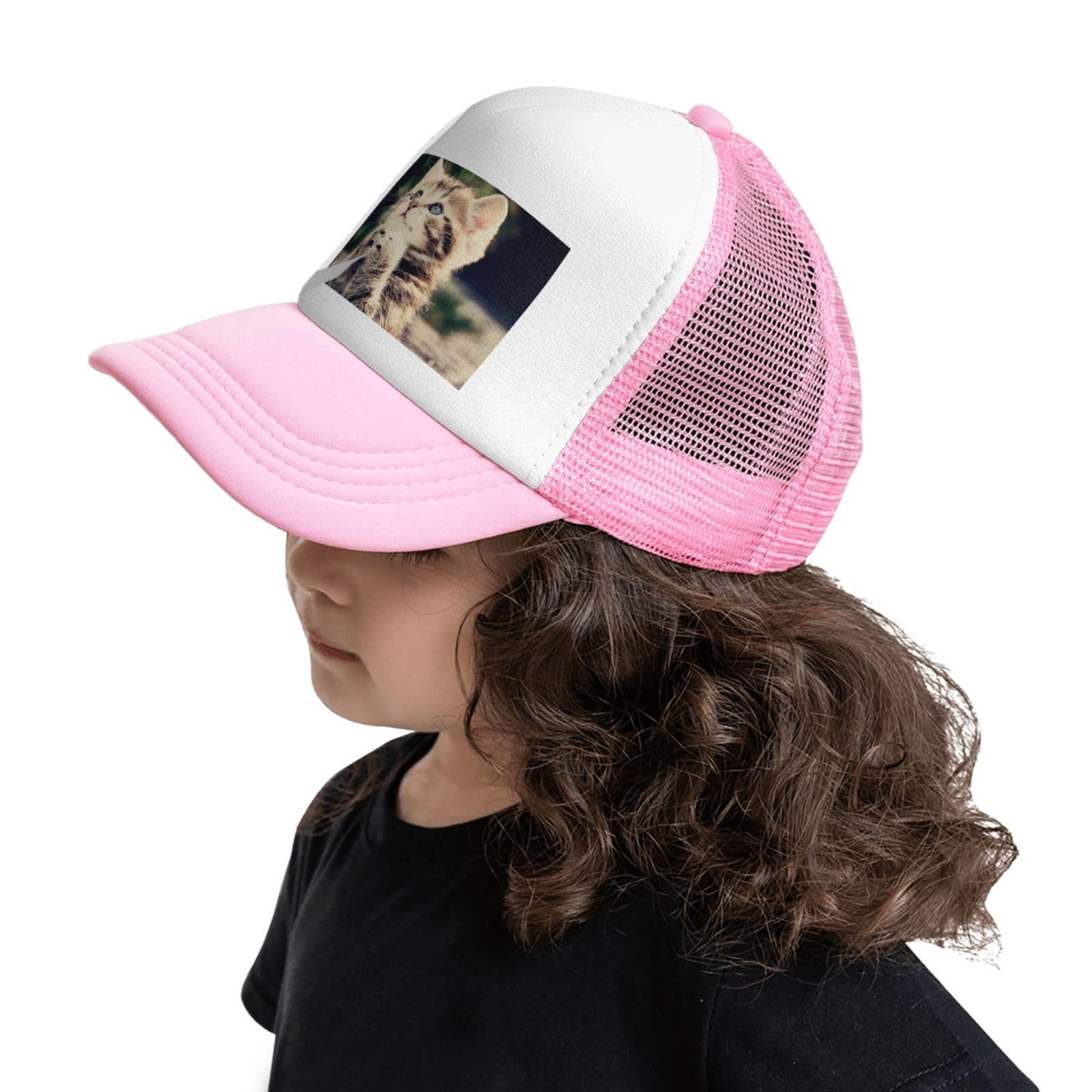 Бейсболка FZGGWYHL Модна з Котячим Мотивом Сітчаста Регульована Спортивна Унісекс, фото №8