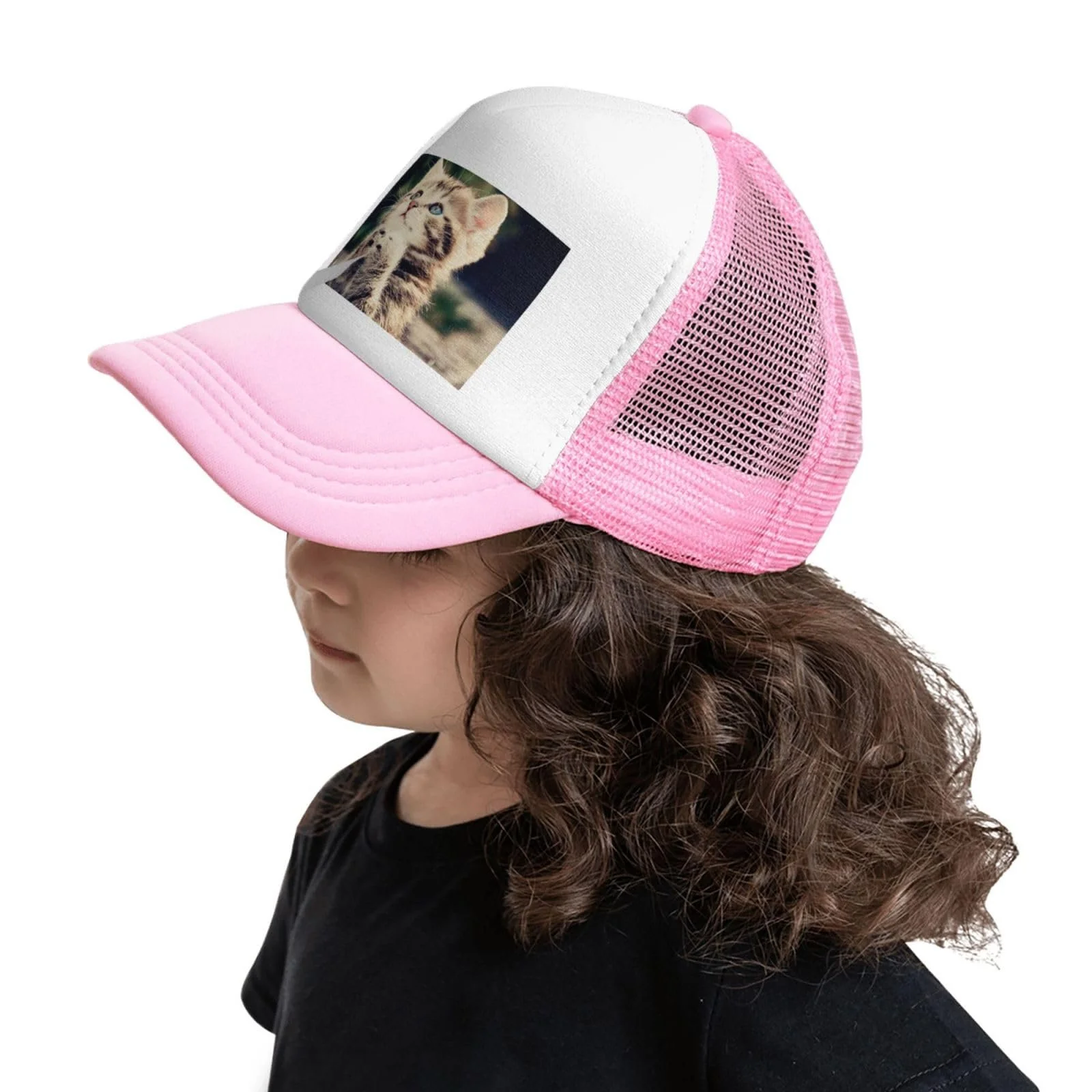 Бейсболка FZGGWYHL Модна з Котячим Мотивом Сітчаста Регульована Спортивна Унісекс, фото №8