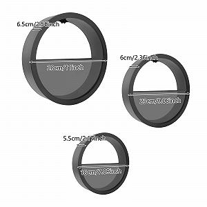 Настінні кашпо 3 шт. сучасні чорні synthetic.ua - Фото 1