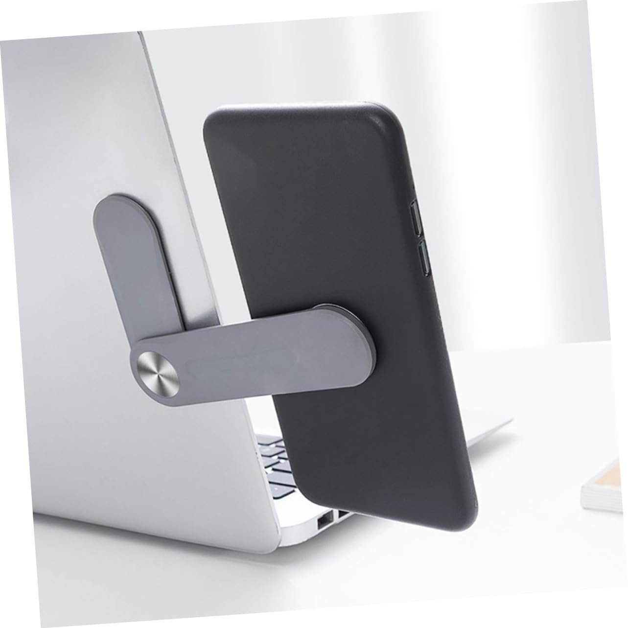 Портативная складная подставка для ноутбука и мобильного телефона из прочного материала, вращающаяся, простая в установке, практичная для работы и повседневного использования, совместима с, фото №4 Портативная складная подставка для ноутбука и мобильного телефона из прочного материала, вращающаяся, простая в установке, практичная для работы и повседневного использования, совместима с, фото №4