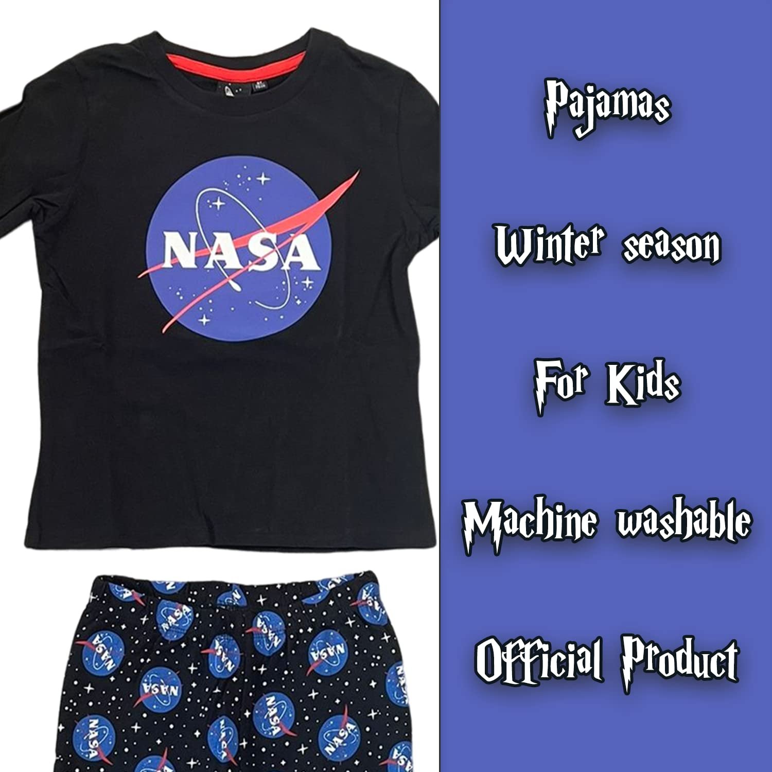 Пижама Fashion UK NASA Зима Логотип Длинные Рукава Детские, фото №5