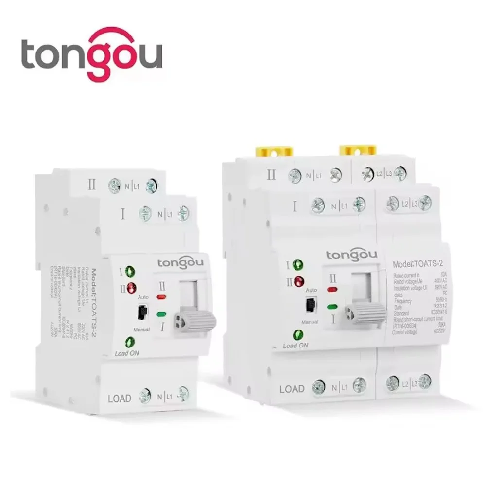 Автомат ввода резерва TONGOU TOATS-2 2P 63A 220V АВР переключатель, фото №2 Автомат ввода резерва TONGOU TOATS-2 2P 63A 220V АВР переключатель, фото №2