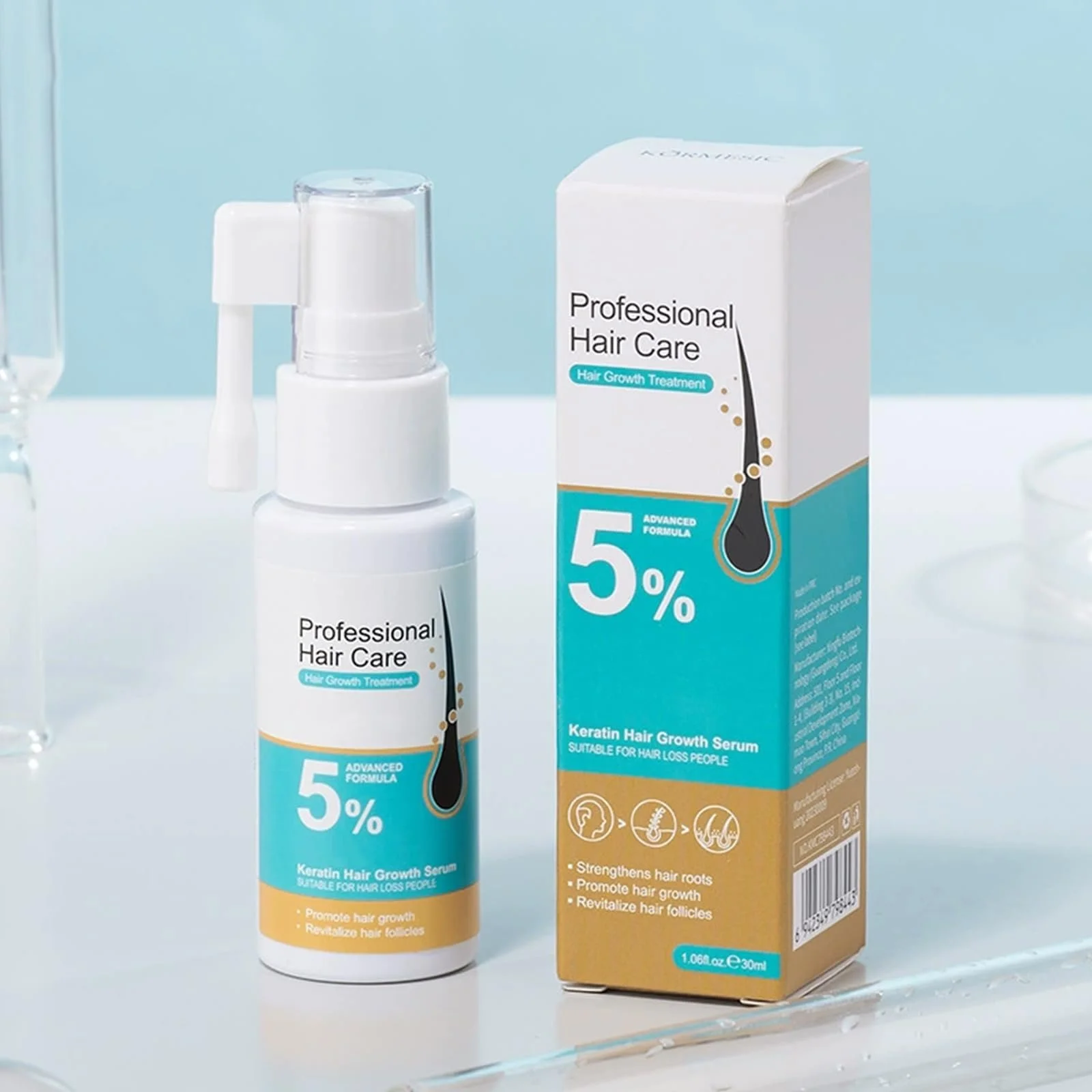 Сироватка для росту волосся Keratin, набір 2 шт, помітний ріст волосся, фото №6 Сироватка для росту волосся Keratin, набір 2 шт, помітний ріст волосся, фото №6